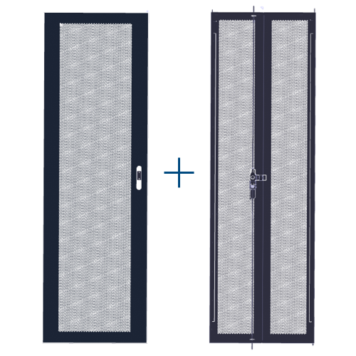 Several sets of doors of various configurations are provided to facilitate the configuration of cabinets of the "Business" series.